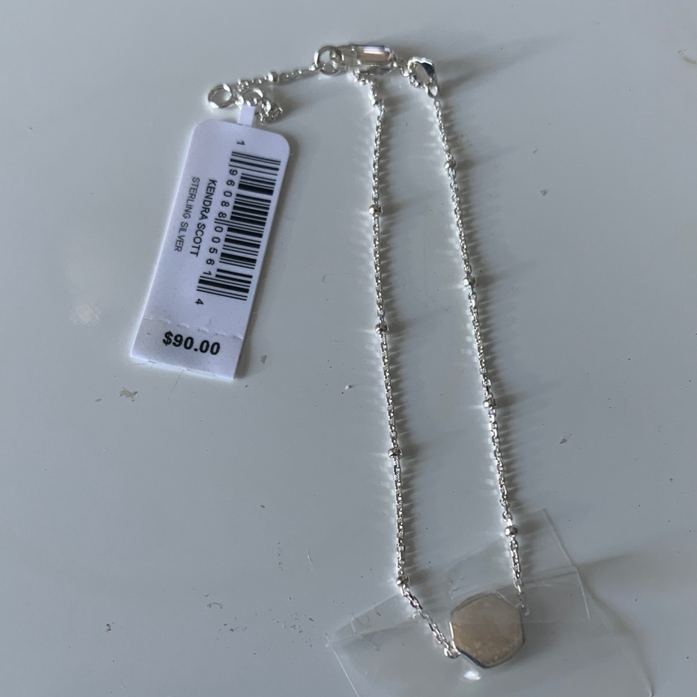 Kendra Scott Sterling Silver Bracelet with Geometric Charm
